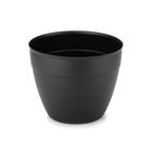 3 Vaso Redondo 7,5 Lts De Plastico Preto Para Suculentas Rosa Do Deserto - Rainha