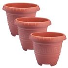 3 Vasos Grandes de Chão 15 Litros Para Plantas e Jardins - Plasmont