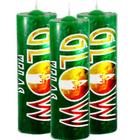 3 Velas De 7 Dias Verde 100% Parafina Pura 260g - GLOW VELAS