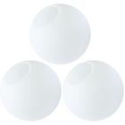 3 X Globos Vidro 12Cm Esfera Bola Jabuticaba Branco Fosco