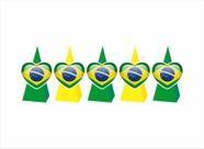 30 Caixinhas CONE para doces Pátria Amada Brasil - Produto artesanal