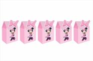 30 Caixinhas MILK para doces Minnie Rosa