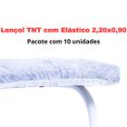 30 lençol descartavel maca tnt branco 2,20x0,90 com elastico 10un gramatura 20 soft