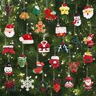 30 pcs Natal árvore decorações livre, mini enfeites de resina para árvores de Natal, pequenos amuletos de Natal decorações de Natal conjuntos para meninas mulheres