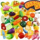 30pçs Comidinha Fruta De Cortar Com Velkr Brinquedo Crec Pizza - UNOTOYS