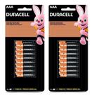 32 Pilha AAA Palito Alcalina Duracell 2 Cartelas C/16 Econopack