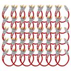 35x Cabo Y Prime Metal 5mm 2 Machos 1 Femea Vermelho RCA - Tech One