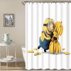 3D amarelo impertinente desenhos animados Minions série chuveiro cur banheiro - Lightbek Official Store