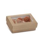 3Kits 10 Caixas Kraft para 6 Doces Gourmet com Divisoria para Docinhos Bombons Brigadeiro Trufas