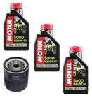 3L Oleo Motul 5000 Semissintético 20W50 Filtro Fram Ph 6022