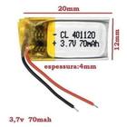 (3pcs)bateria 70 Mah 3,7v 4mm X 12mm X 20mm - bgb