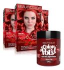 3un Coloração Beautycolor Kit 77.44 + Color Pots Ruivo Foxy