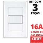 3un Interruptor Simples 16A Com Placa Evidence FAME