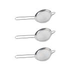 3un Peneira aço inox 12cm cozinha coador polvilhar