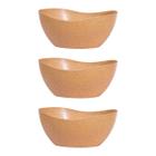 3un Tigela saladeira bowl oval 1,9lt marrom claro - Evo