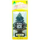 3x Aromatizante Little Trees Black ice - Refrescante