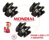 3x Arraste do Copo Liquidificador Mondial Power Red L-77