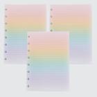 3x Refil Caderno Discos Inteligente Rainbow A5-120g-8 Furos