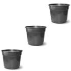 3X Vaso Redondo 06 (12L) Preto NUTRIPLAN