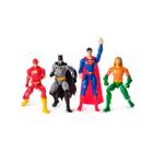 4 Bonecos DC Flash, Batman, Superman e Aquaman - SUNNY