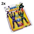 4 Bonecos Super Ninjas Gruda e Escala Parede Brinquedos Inteligentes