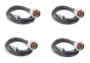 4 Cabos Descida Celular Rgc 58 15 Mts Conectores Preço Top - New Line Cable