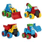 4 Caminhões Construção Brinquedo Interativo Carrinho Brinquedo Infantil Caminhão Para Criança de 3+