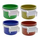 4 Caneca Para Calopsita Pássaros Comedouro 190 ml Com Alça Plástica Para Gaiolas - ORNAMENTAL