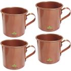 4 Canecas Moscow Mule Alumínio Pintado Cobre 350 Ml Drinks