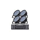 4 Canhao Refletor 60 Leds Cree De 3w Triled Slim + Mesa Dmx - BACKSTAGE EQUIPAMENTOS PARA PALCOS