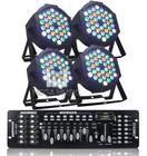 4 Canhão Refletor Led Rgbw 36 Leds Dmx Slim + Mesa Dmx 8/16 - SHOWTECH