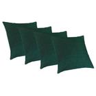 4 Capas Almofada Luxo 50X50 Suede Premium Com Ziper Verde