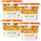 4 Cera Depilatoria De Micro-Ondas Natural Mel 200G Depilflax