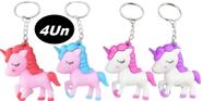 4 Chaveiro unicornio Enfeite De Mochila Escolar bolsa chave