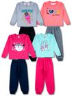 4 Conjuntos Moletom Infantil Feminino Roupa Menina Inverno 8 Peças - 4 Blusas e 4 Calças