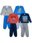 4 Conjuntos Moletom Infantil Masculino Roupa de Inverno Menino 4 Peças - 4 Blusas e 4 Calças