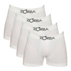 4 Cueca Boxer Zorba de Algodão Masculina Varias Cores