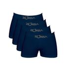 4 Cueca Boxer Zorba de Algodão Masculina Varias Cores