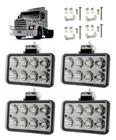 4 Farolete Milha Retangular 8 Led Bivolt Sc 112 113 Alta