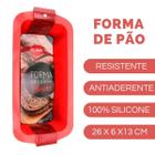 4 Formas Silicone Resistente Redonda Vermelho 21cm Freezer