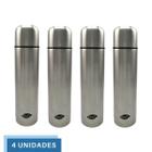 4 Garrafa Térmica Aço Inox Premium 1L Portátil Viagem Água