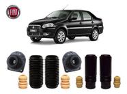 4 Kit Batente Coifa Coxim Amortecedor Dianteiro Traseiro Fiat Siena 2001 2002 2003