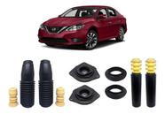 4 Kit Batente Coxim Dianteiro Traseiro Sentra 2014 2015 2016 - QualyKits