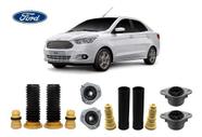 4 Kit Coxim Batente Coifa Do Amortecedor Dianteiro Traseiro Ford Novo Ka + Sedan 2016 2017 2018 2019