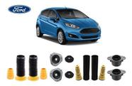 4 Kit Dianteiro Traseiro Do Amortecedor Coxim Rolamento Batente Coifa Ford Novo New Fiesta 2011 2012 2013 2014