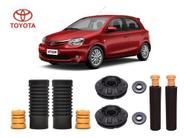 4 Kit Do Amortecedor Dianteiro Traseiro Coxim Batente Rolamento Coifa Toyota Etios 2012 2013 2014 2015 2016/...