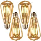 4 Lâmpadas Vintage Filamente Led Decorativa Retrô Vintage Âmbar ST64 4W 320LM Gmh Trade LST64-SC-4W