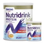 4 Latas Suplemento Nutridrink Protein em Pó -Danone -Sem Sabor - 700g