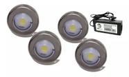 4 Leds Para Piscina Branco 9w Inox Premium Tholz + Fonte 5a - THOLZ/FASGOLD