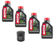 4 Litros Oleo Semissintetico Motor Motos Motul 5100 10w-30 Api Sl Sj Sh Sg + Filtro Fram Ph6017